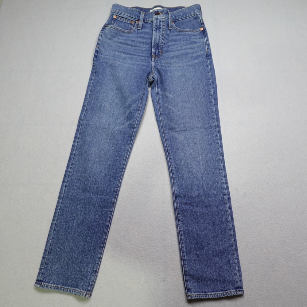 Madewell Perfect Vintage Jean Womens 25 Blue High Rise Straight M6298 DM5219